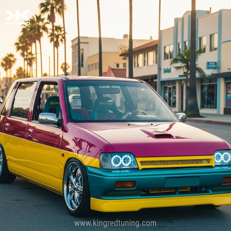 Daewoo tico de dos colores amarillo y guinda